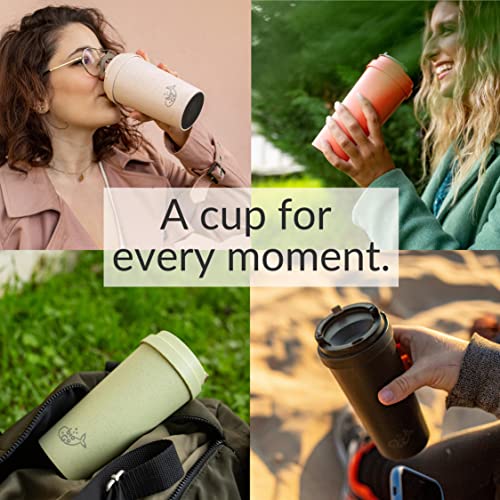 Biogo Reusable Coffee Cups With Lids 16 Oz | To Go Portable Coffee Cup | Dishwasher Safe Travel Coffee Mug | Coffee Travel Mug Togo | Plastic Travel Cup | To Go Coffee Mug | Cute Travel Mugs (Pink) #TOP5