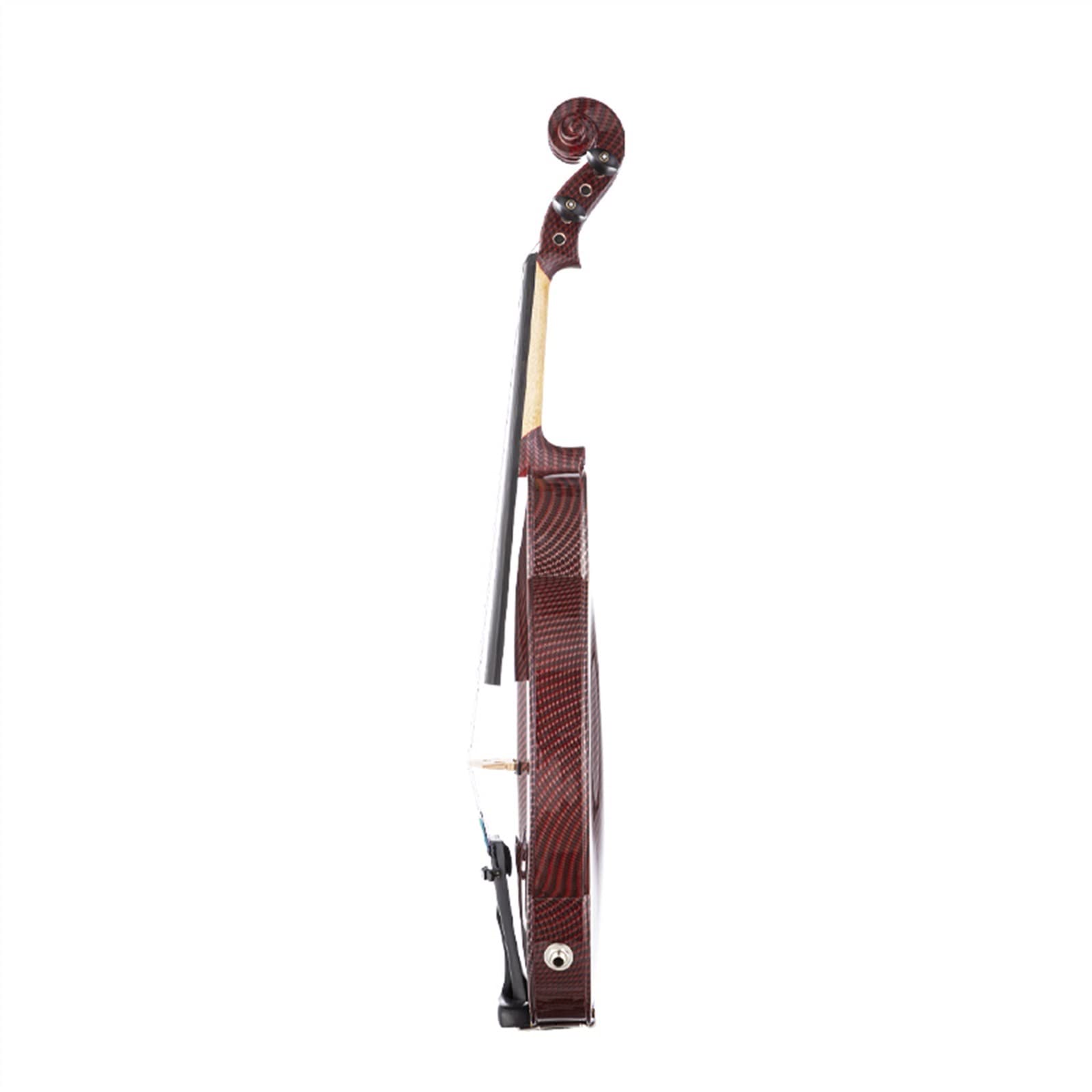 Violini per Studenti Strumento Musicale Professionale Per Violino Elettrico Rosso Scuro 4/4 Con Sistema Di Pickup Attivo In Ebano Professionale Violino