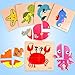 8pcs Wooden Puzzles for Toddlers 1-3, Toddler Puzzles Ages 2-4, Montessori Toys for 1-3+ Years Girl Boy, Sea Animal Puzzle for Kids, Jigsaw Puzzle Educational Toys Preschool for 1-4