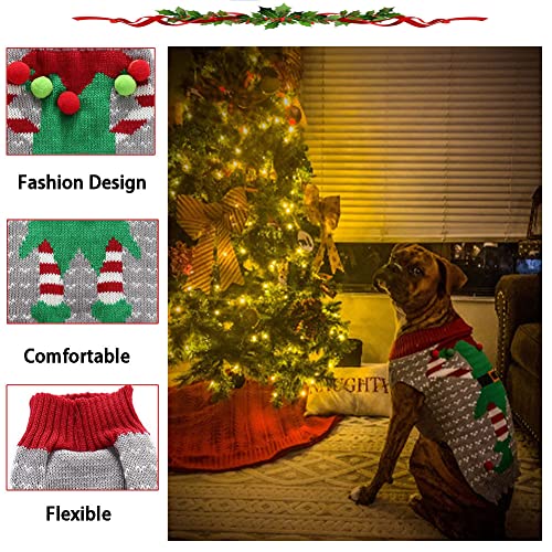 ABRRLO Hunde Kostüme Hundebekleidung Baumwolle Pullover feiern Weihnachten-Tag Winter Mantel Strickpullover Haustier Hund Pullover Haustier Kostüm Fashion (M, Clown)