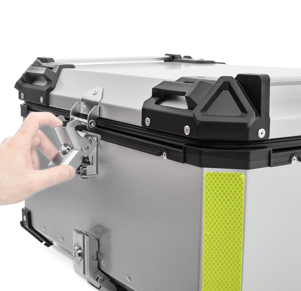 Top Case kompatibel mit BMW R 1250 GS/Adventure Aluminium Bagtecs XB65 Silber