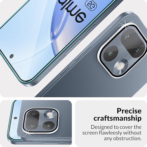 Image of ArmourPro Edge to Edge Tempered Glass for Realme 16 Pro with Silver Camera Ring Guard, 9H Screen Protector, Anti-Scratch, Anti-Fingerprint, Bubble-Free Installation Kit