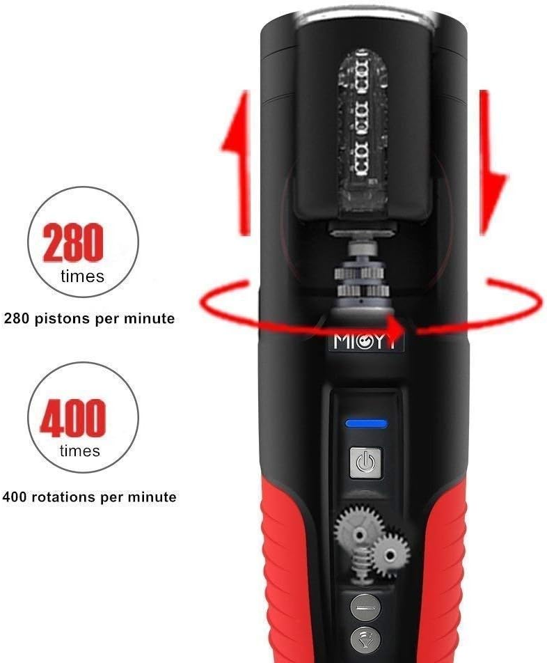 3 in 1 Voice Interaction Male Automatic Piston Cup Sucking 280 Times/Min and 360° Rotating Electronic Massage Cup Male's Toy
