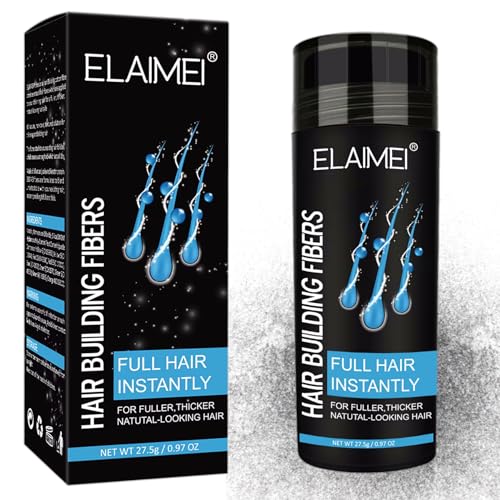 Fibras Capilares de Queratina Color NEGRO – Recupera el Volumen y la Confianza al Instante – Cubre Calvas y Zonas Despobladas – Acabado Natural y Seguro para Uso Diario – Hombre y Mujer