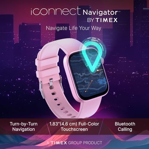 Image of TIMEX iConnect Navigator 1.83 inch(4.6cm) Display with Turn By Turn Navigation & BT Calling Smartwatch for Unisex - TWIXW901T
