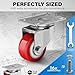 Castrek 2.5 Inch Heavy Duty Casters Set of 4, Lockable Plate Caster Wheels with Brakes Scratch Resistant & 360 Degree Rotatable, 1500 lbs Load Capacity - Ideal for Any Floor (2 x Swivel & 2 x Brakes)