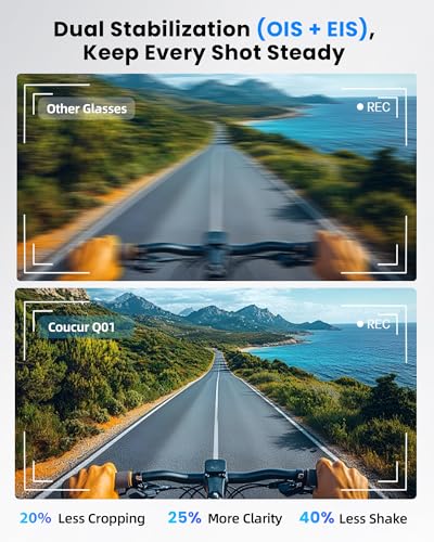Image of AI Smart Glasses with Camera 4K, Video Recording Glasses with EIS & OIS Stabilization,Polarized Sunglasses,ChatGPT Voice Assistant, 139-Lang Translation,Open Ear Headphones for Cycling /Skiing /Baseball