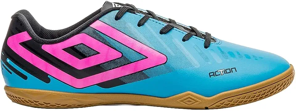 Chuteira Umbro Action Futsal Azul e Rosa