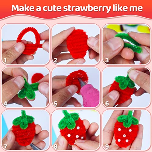 Image of Praisebank Pipe Cleaners for Crafts (200pcs 20 Colors), 12 inch Long