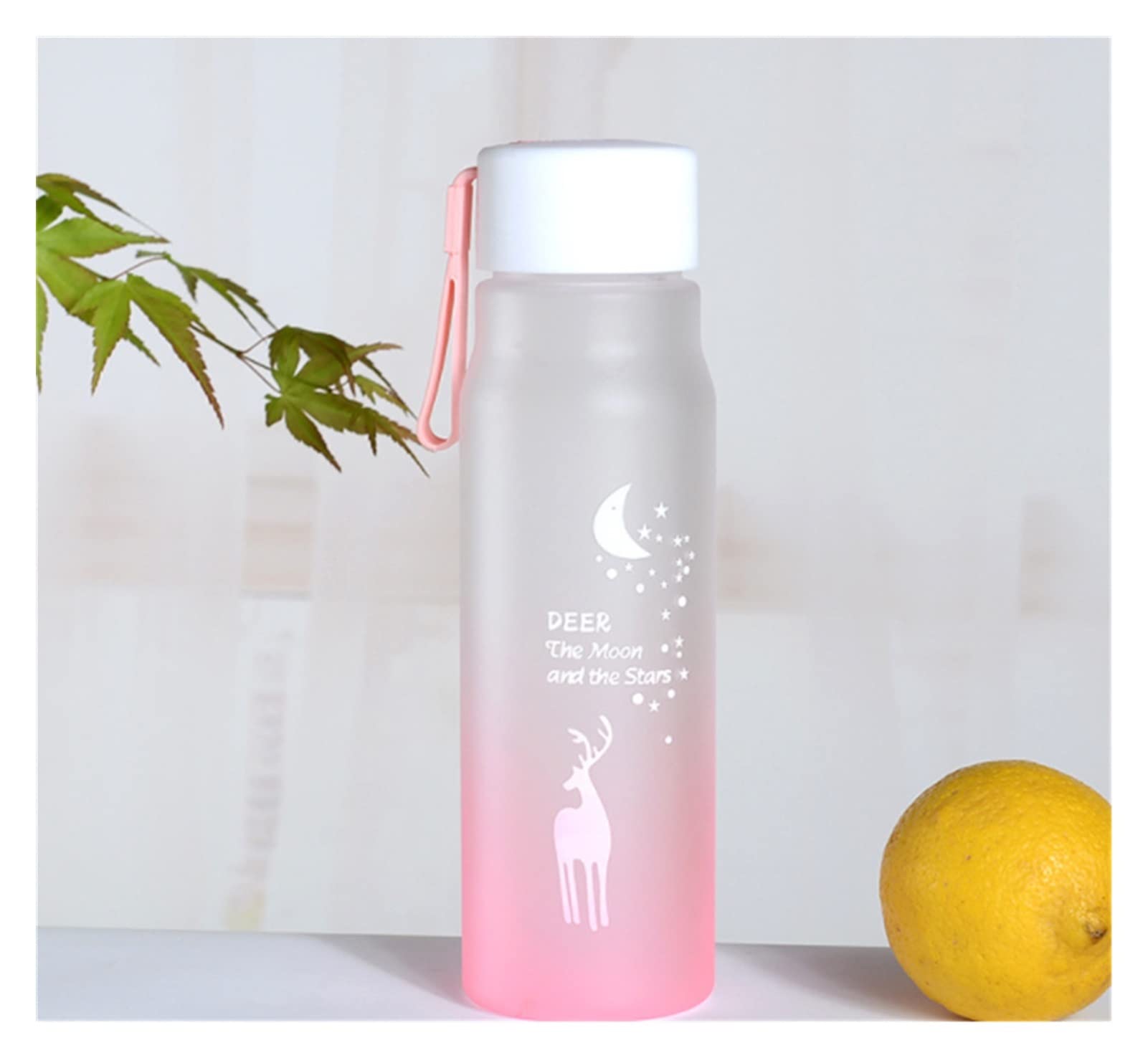 MRKU 560 ml Sportwasserflasche, tragbarer Trinkbecher aus Kunststoff, auslaufsicher, sturzsicher, Shaker-Becher, Reisewasserflasche für Outdoor-Becher