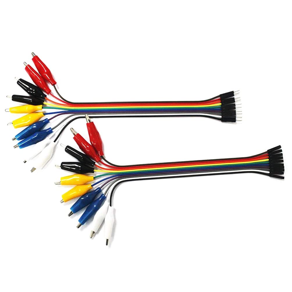 ToyvianSimple Safe 2pcs 2 1 Alligator Clip to Wire Breadboard Wire Wire to Alligator Clip Test Lead with Alligator Clips Jumper Wires to Alligator Clips Parallel Chuck Pure Copper