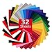 Heat Transfer Vinyl for T-Shirts 12in x10in 32 Sheets-Iron On Vinyl HTV Bundle