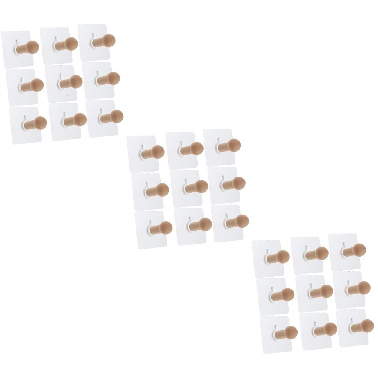 Hemobllo 3 Series Adhesivos Taladro Prácticos De Pared Colgar Sombreros Y Hogar Y Oficina 10 Piezas X 3