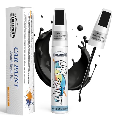 Image of Black Ebony(UA /UD /M6373 /M6877) Touch Up Paint for Ford, Car Paint Scratch Repair Remover Pen Color Exact Match, Quick and Easy Fix Automotive Chips and Nicks Scuff