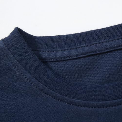 Image of HILEELANG Kids Boy Basic Plain Cotton T-Shirts Short Sleeve Crew Neck Summer Tees 4packs 6-12 Years