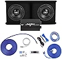 Skar Audio Dual 8' Complete 1,400 Watt SDR Series Subwoofer Bass Package - Includes Loaded Enclosure with Amplifier