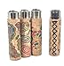 Bundle Clipper Retro Pattern Cork Covered Cigarette Lighters 4 Styles