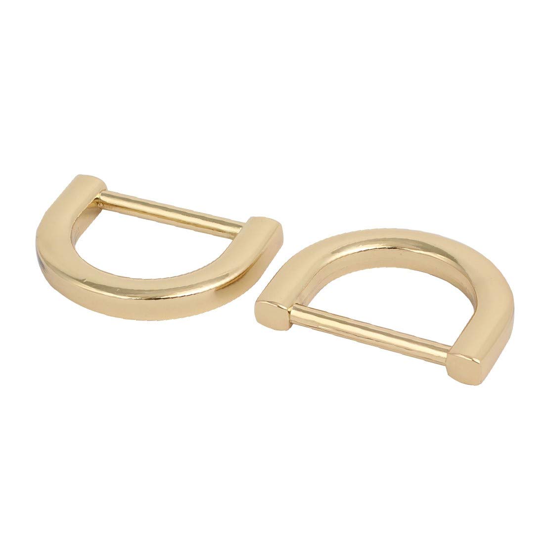 NEW LON0167 19mm/0.75'' Inner Width Zinc Alloy Webbing D Welded Ring Gold Tone 2pcs(19mm / 0.75' 'Innenbreite Zinklegierung Gurtband D geschweißter Ring Goldton 2St
