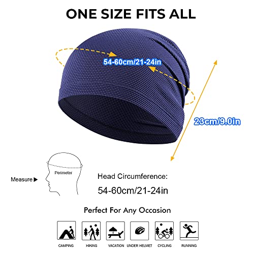 Image of WTACTFUL Cooling Skull Caps for Men Women - Lightweight Breathable 3D Mesh Running Caps for Cycling & Summer