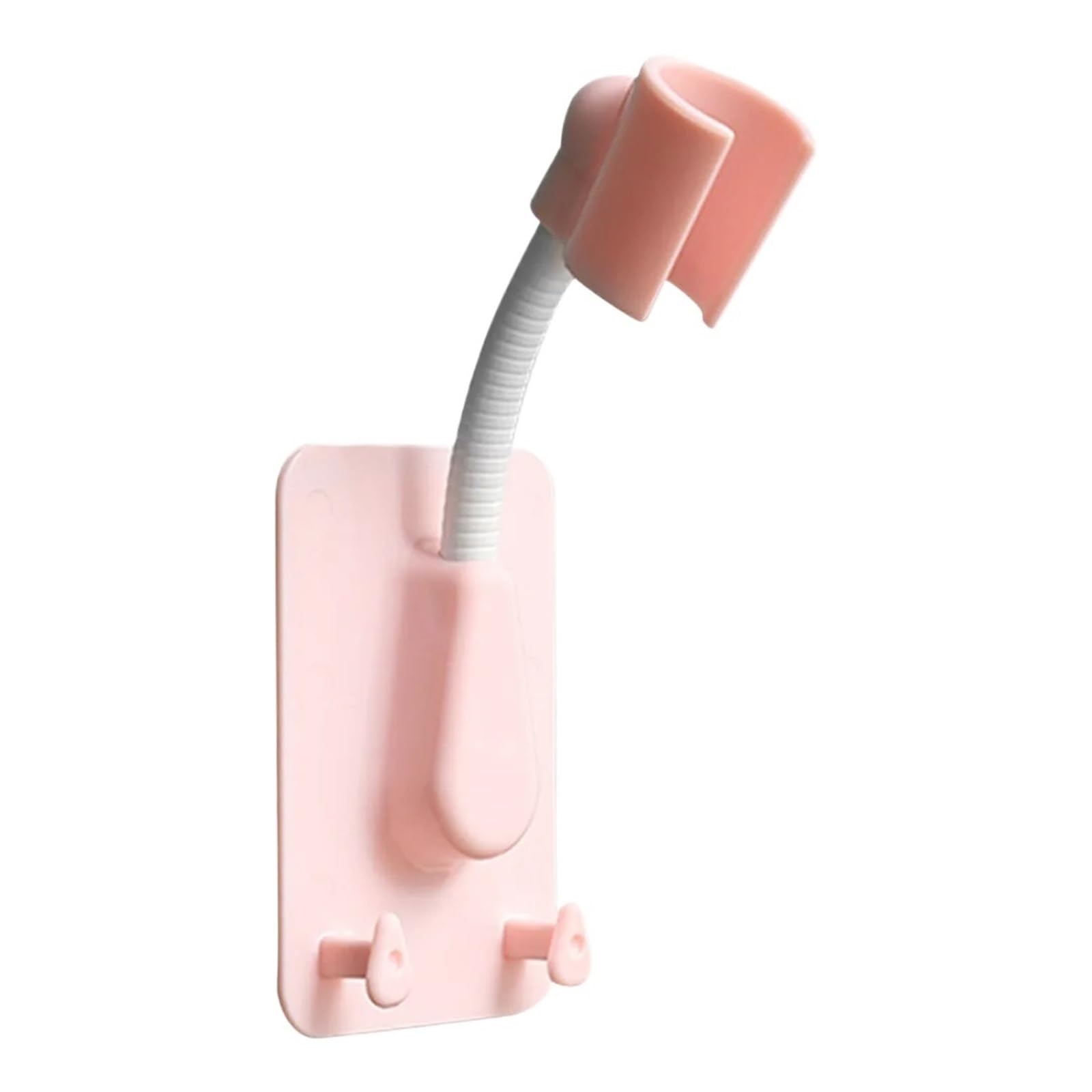 Kldcfhdr Pink 1Pcs 360° Self-Adhesive Shower Holder With 2 Hooks(Pink)