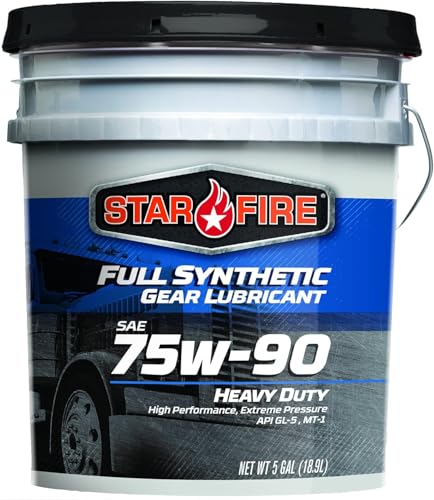 STARFIRE SAE 75W-90 Full Synthetic Gear Lubricant – 5 GAL – Heavy Duty Gear Oil for Differentials and Transmissions – API GL-5, MT-1 – Extreme Pressure, Corrosion Resistant, High Temp Stability