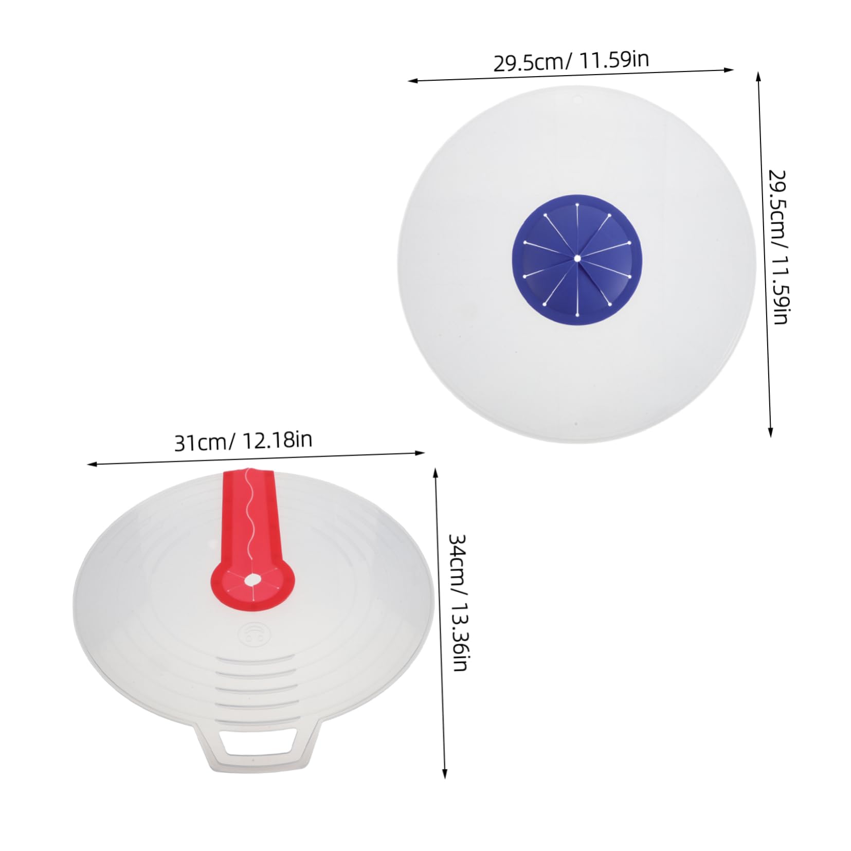 Cabilock 2pcs Splash Splatter Guard for Mixing Bowls Kitchen Tool for Whipping Kneading Dough and Colors