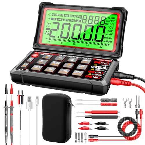 ANENG Multimeter,20000 Counts Digital Rechargeable Automotive Engine Analyzer with 300-19999RPM Tach
