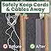 ECOHomes Carpet Cord Cover (Grey, 4 Inch x 10 FT) | Cord Covers for Carpet to Hide Floor Cables and Electric Wires, Low Profile Cord Hider for Extension Cords and Cable Management in Home and Office