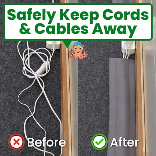 ECOHomes Carpet Cord Covers for Carpet (Grey, 4 Inch x 30 FT) by ECOHomes - Used condition - Image 5
