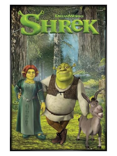 Poster Shrek maxi format Grindstore avec cadre noir brillant pour deco murale