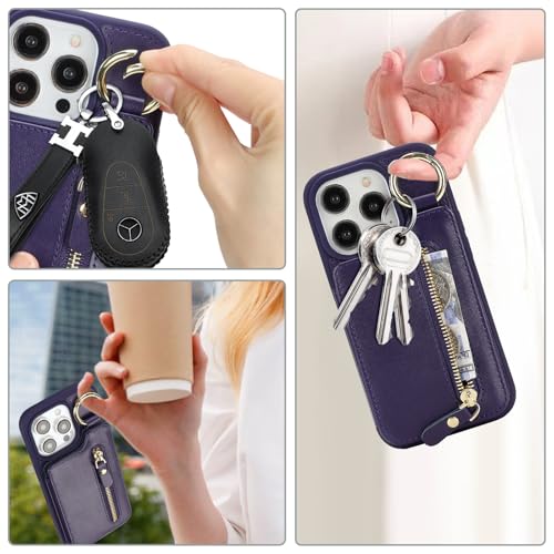 Ｈａｖａｙａ Flip Wallet Case for iPhone 14 Pro - Purple - image 2