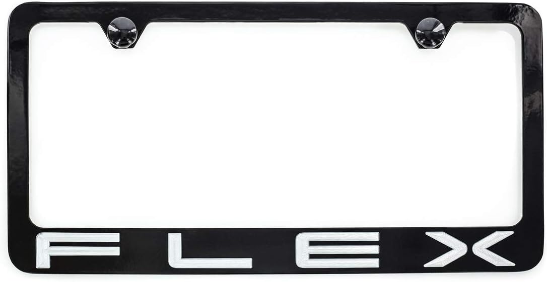 Ford Flex Black Coated Metal License Plate Frame Holder