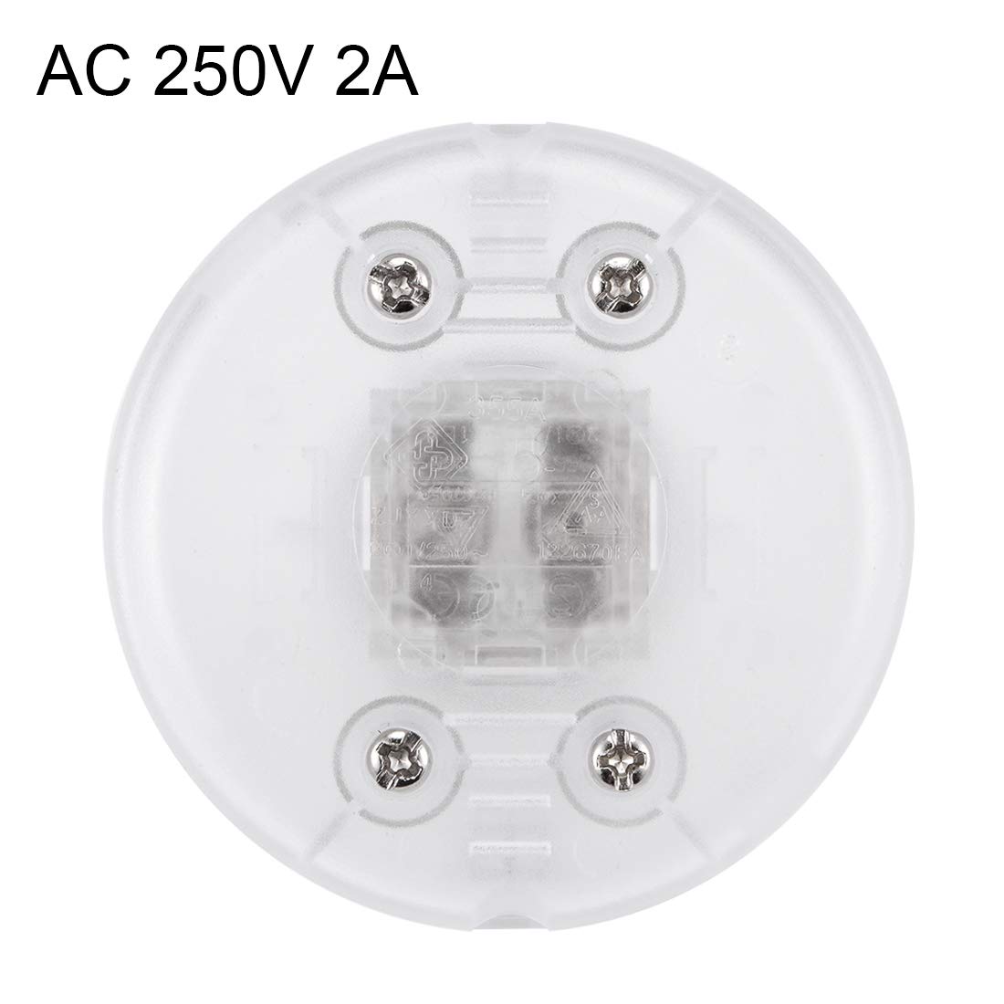 ERNZI Interruptor de botón de Pedal en línea, lámpara Redonda Transparente, iluminación, Control de pie, Interruptor de pie de Encendido/Apagado, 2 Piezas