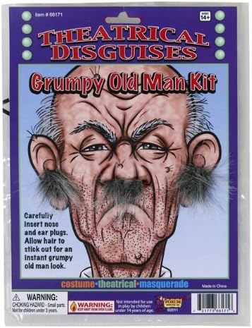 Forum Novelties Men's Cranky Old Man Kit Party Supplies, Standard 66171, Gray image 3