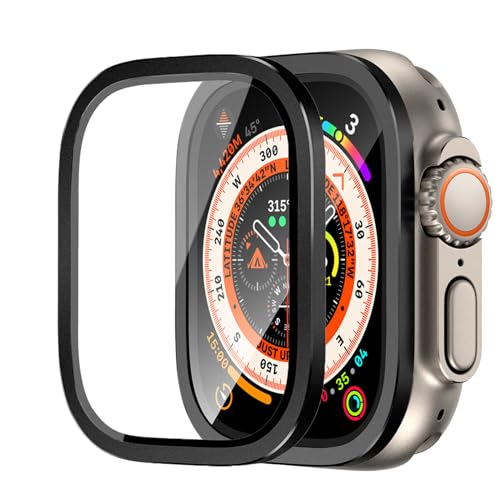 BUITFOU Apple Watch Ultra یtB A~jEیop[+9HKX Series Ultra 3/ Ultra 2/Ultra 49mm Ή ߗtی LYh~ ho sNZEHb` یtB Ռz