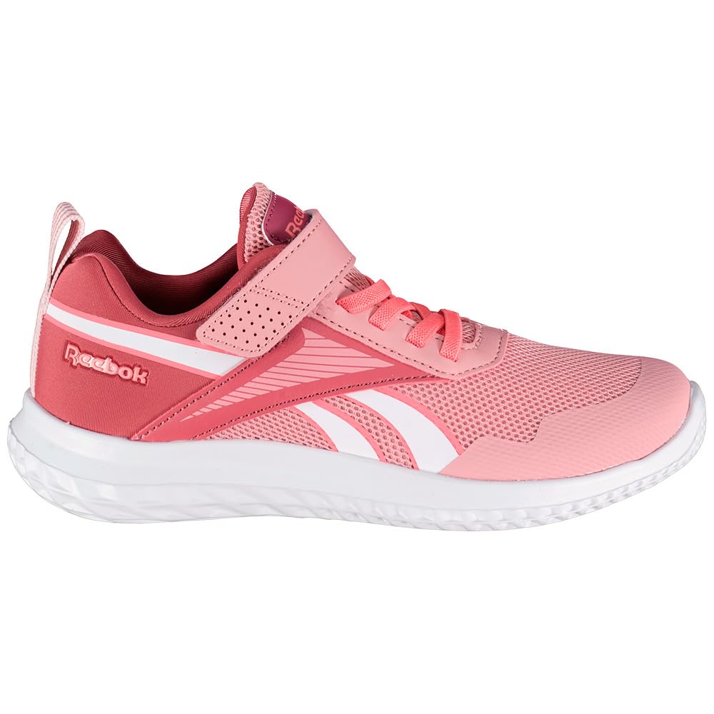 Reebok Girls' Rush Runner 5 Elastic Lace & Top Strap Trainers, DustyRose Studiopink Ftwrwhite, 9 UK