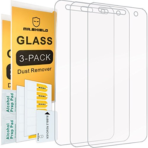 [3-PACK]- Mr. Shield Designed For LG Fiesta 2 [Tempered Glass] Screen Protector [0.3mm Ultra Thin 9H Hardness 2.5D Round Edge] with Lifetime Replacement