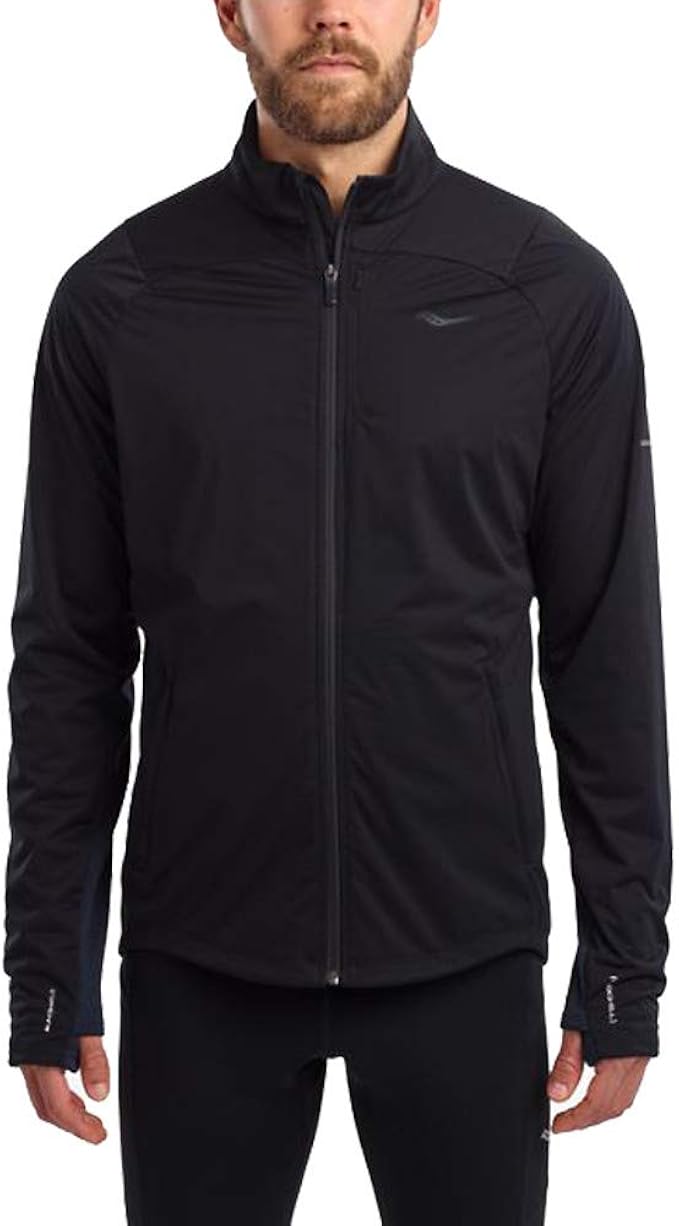 black waterproof running jacket