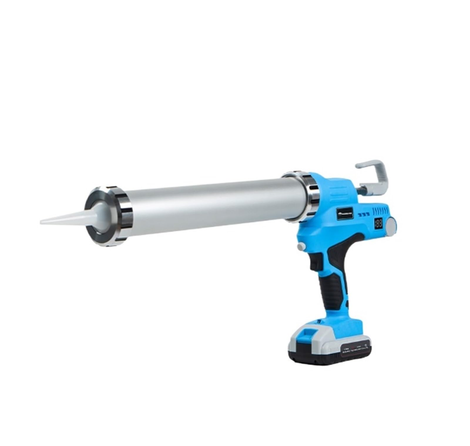 Pistola para calafatear de Doble cañón Pistola for calafatear inalámbrica eléctrica con batería de 21V, Ajustable, Velocidad Trasera del Pegamento automático, Ahorro de Mano de Obra