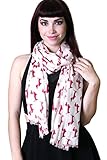 (15 Colors) Women's Bella Doxie Dachshund Dog Scarf, Animal Print Tassel Shawl