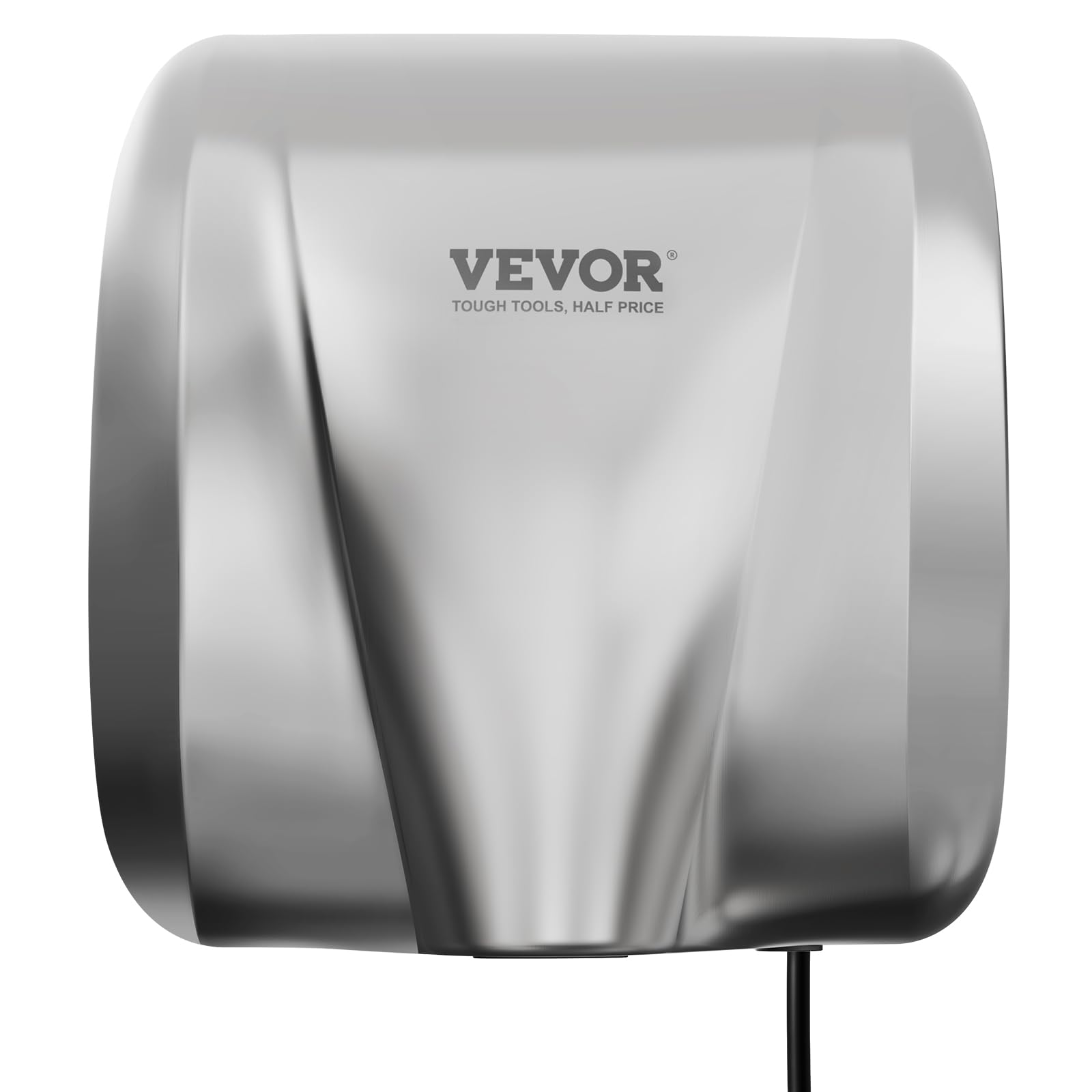 VEVOR Secador de Manos Eléctrico 1300 W Secador de Manos Automático Comercial de Servicio Pesado Filtro HEPA de Alta Velocidad de Acero Inoxidable 2 Opciones de Energía para Inodoros 325x295x180 mm