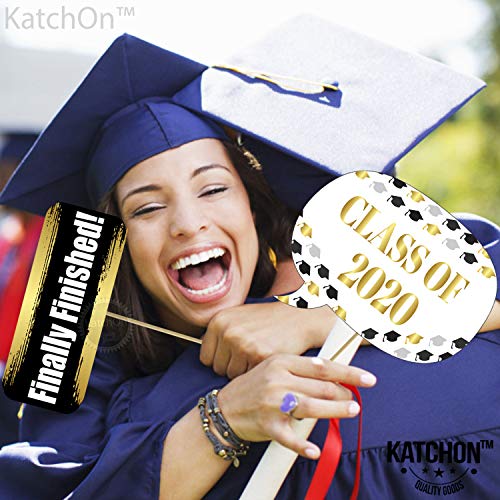 Shiny Graduation Photo Booth Props 2022 Pack Of 23 Black And Gold 