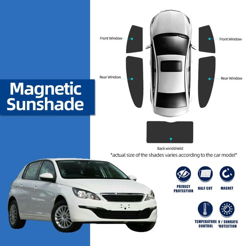 TRISAR Pare-Soleil Fenêtre Avant Peugeot 208 I 2015-2019 - Couverture Thermique Anti-UV