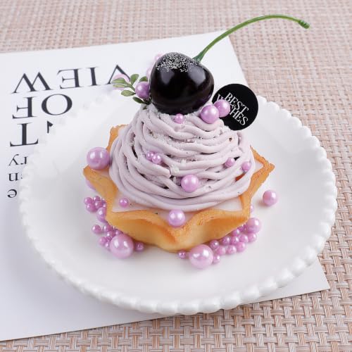 Image of Lavender Purple Pearl Sprinkles for Cake Decorating, 4 Sizes Sugar 130g /4.6oz, Cupcake, Ice Cream, Donuts, Macaron Toppings Supplies (2mm, 4mm, 7mm, 1cm)