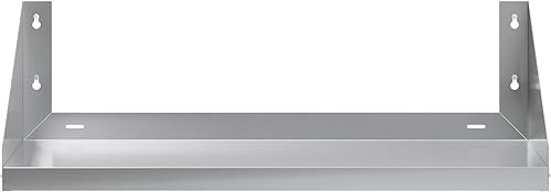 Miniatura 4 de AmGood Estante de pared de acero inoxidable con protectores laterales (24 pulgadas de largo x 12 pulgadas de profundidad)