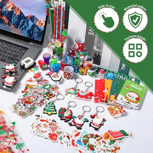 Lot de 758 articles de papeterie de Noël Cholemy mini carnets gommes règles et autocollants - 4