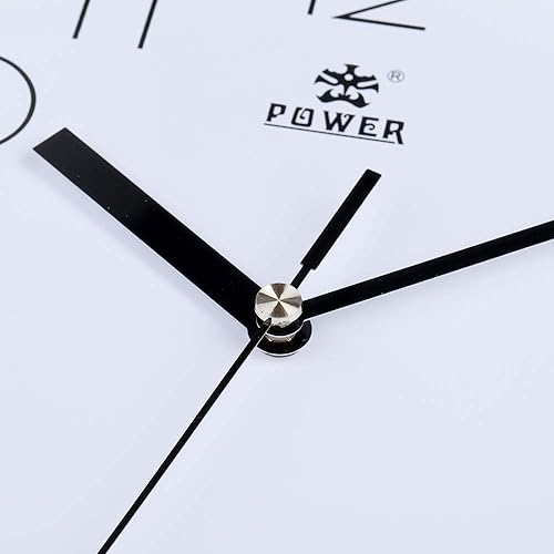 Miniatura 6 de LAIGOO Reloj de pared moderno de 10 pulgadas, decorativo, sin tictac, movimiento de cuarzo silencioso, funciona con pilas, reloj analógico redondo