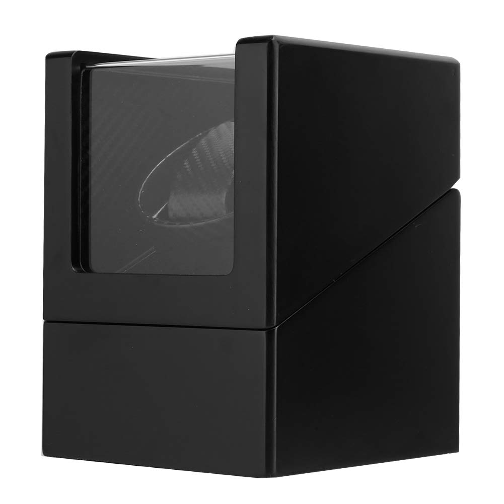 Remontoir de montre unique, remontoir de montre unique pour montres automatiques, boîte de remontoir de montre automatique 1 + 0 pour montre-bracelet/montre mécanique 100-240V (noir)(Prise UE)
