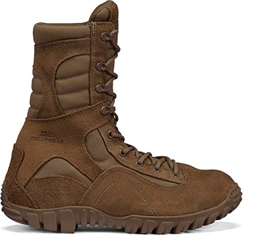 Belleville 533 ST 8" Hot Weather Assault Hybrid Steel Toe Military Boots for Men - U.S Navy Boots AR 670-1/AFI 36-2903 - Vibram Outsole - Berry Compliant - Coyote Brown Leather2
