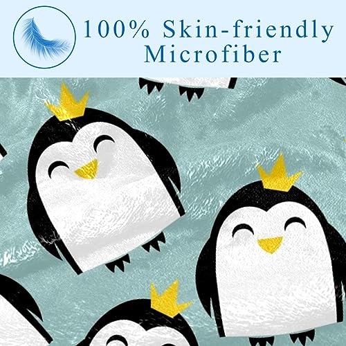 Couverture douce Happy Penguin Princes 150x100 cm pour lit et canapé